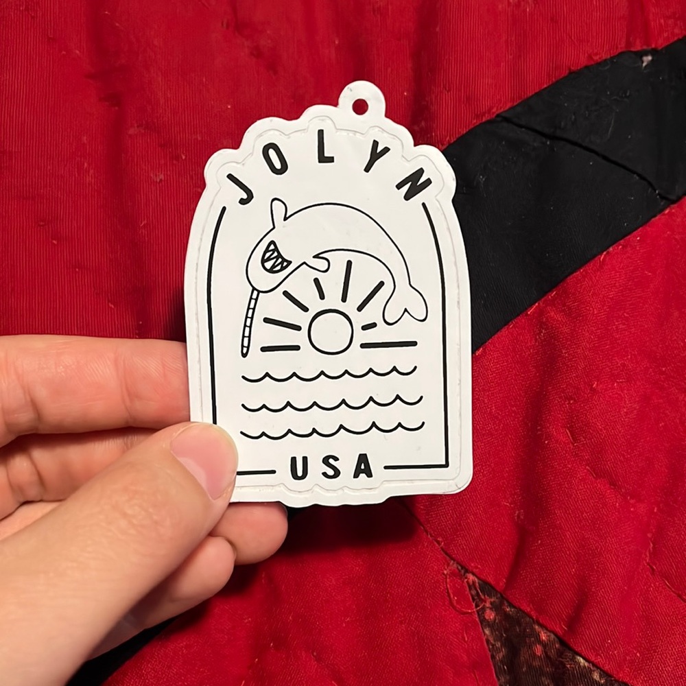 Jolyn Arched Narwhal Sticker